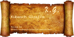 Kubesch Gizella névjegykártya